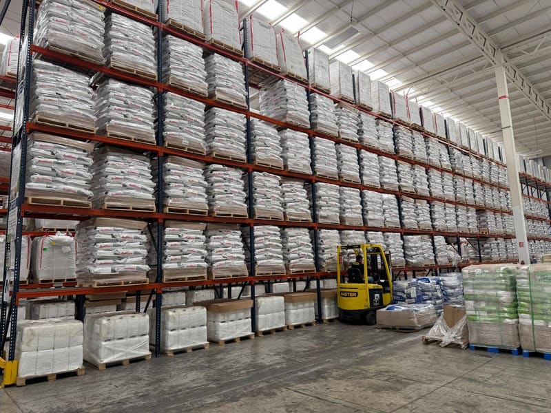 Almacén 3PL de Supply Chain México con inventario paletizado